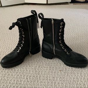 Zara Black Combat Boots